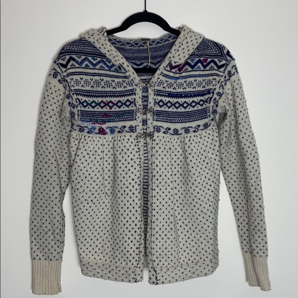 ❄️FREE PEOPLE - RARE- Wool Hooded Sweater ❄️
